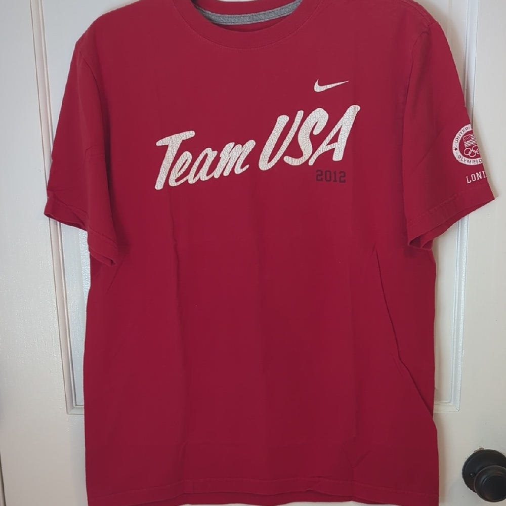Nike Regular Fit Tee Team USA, London Olympics 2012 Medium Red - Picture 1 of 6